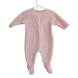 Bonpoint Pink Fleece Footed Sleeper Newborn Girl Soft Snap Close